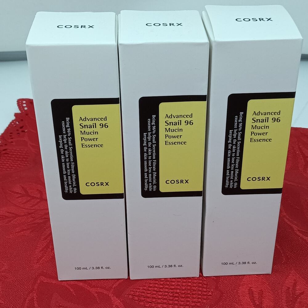 3Pk- COSRX Advanced Snail 96 Mucin Power Essence, 3.38 Fl. Oz. Exp. 6/28